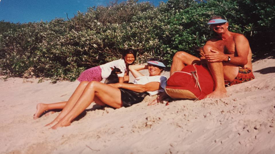 with my grandparents on the dunes